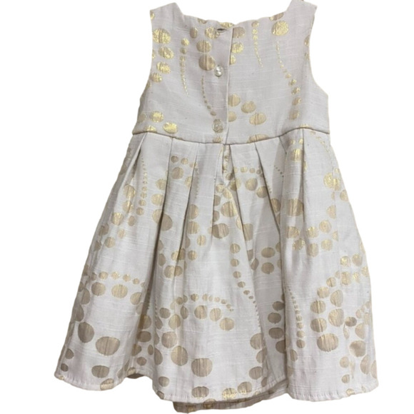 Girls Jenny&Me white and gold Sunday dress, 24 month - Picture 2 of 5